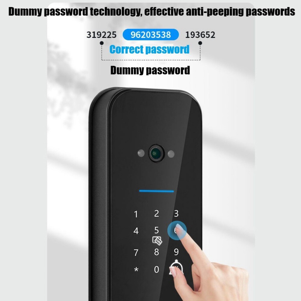 NEW Face Recognition Tuya Wifi Smart Door Lock Visual Intercom Fingerprint