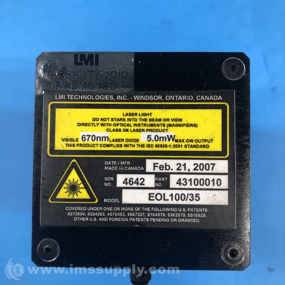 LMI Technologies Inc. EOL100/35 Laser Scanner USIP