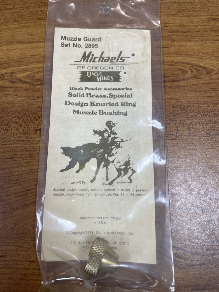 black powder muzzle guard Mikes #2895 NOS Brass