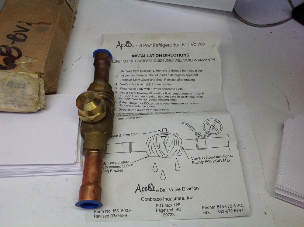 Apollo Valves #79-703-01 Refrigeration Ball Valve (#924-G-2)