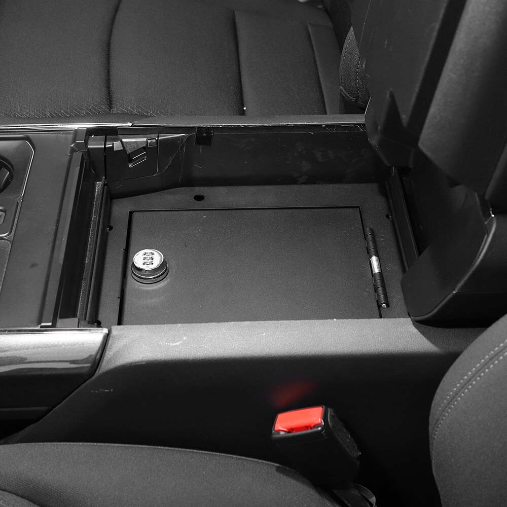 Locking Console Vault Safe Box Combination Lock Organizer for Ford F150 2021-24