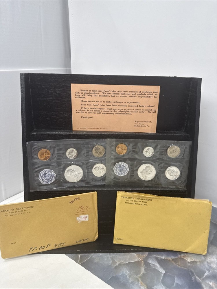 1961 And 1962 Proof Set Us Coins