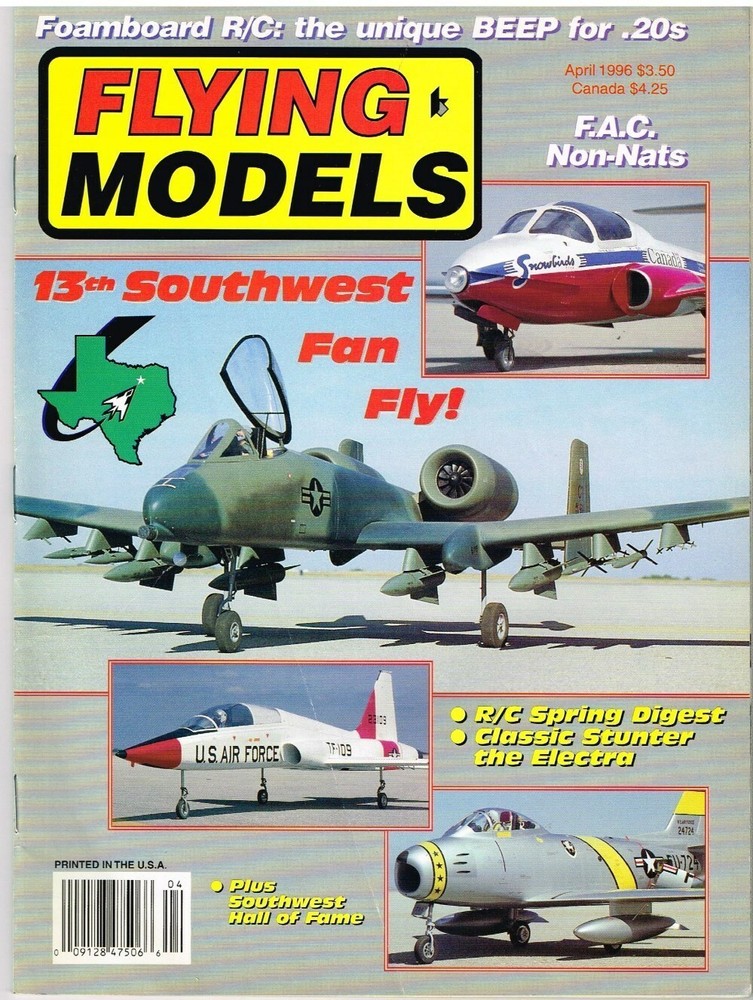 FLYING MODELS Magazine April 1996 Electra: CL Classic Stunter