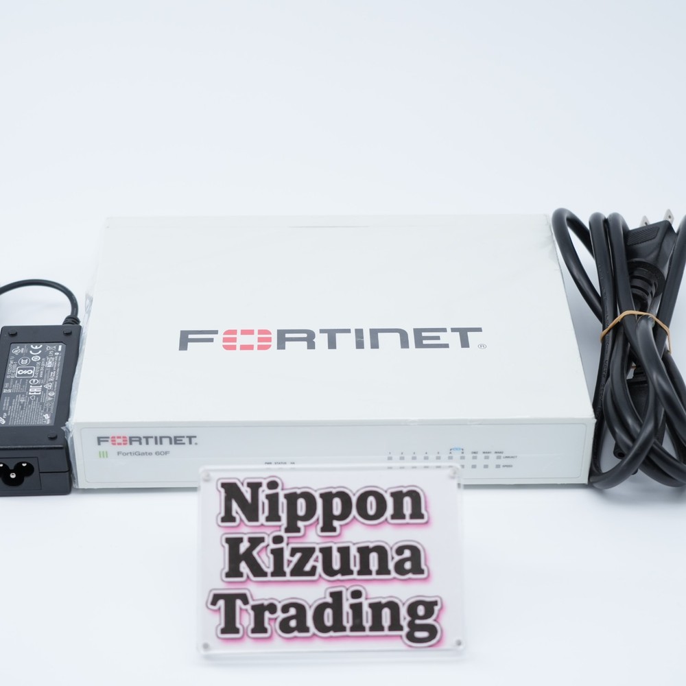 Fortinet Fortigate-60F Network Security Firewall Initialized FG-60F w/Adapter