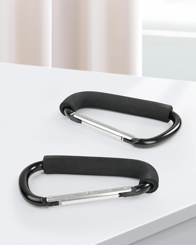 Stroller Hooks, 6.3" Large Stroller Clip, 2 Pack Stroller Hooks for Hanging Bags