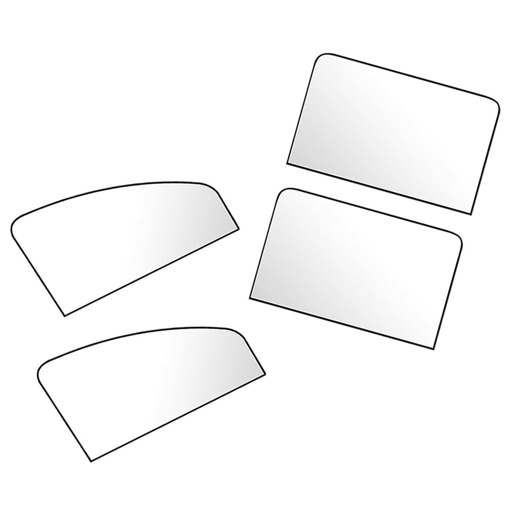 DACIRTY 4 PCS Side Window Sun Shade, Heat-Insulating Sun-Proof 4 PCS, Silver