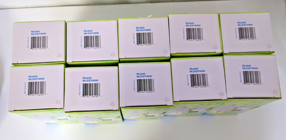 Lot of 10 MaxLite T4 Spiral 150W 32.5Watts Model MLS32T4WW