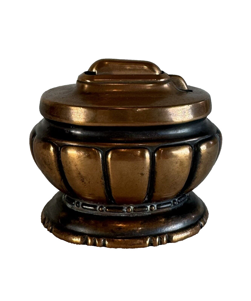Vintage B & R copper automatic table lighter