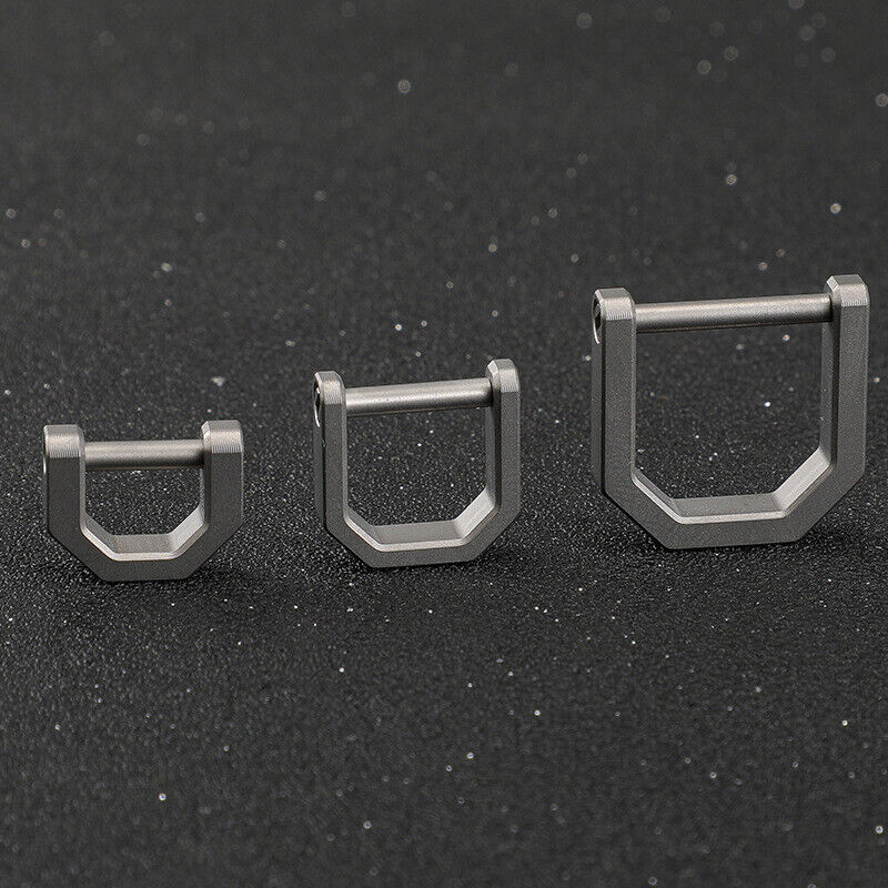 Titanium Alloy Type D Car Remote Control Keychain Horseshoe Buckle Connecting