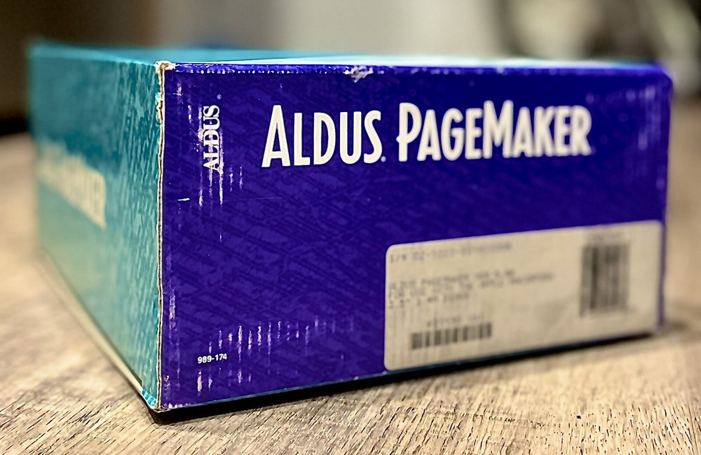 Vintage ALDUS ADOBE PAGEMAKER 5 Apple Macintosh Big Box OFFICE Mac Software
