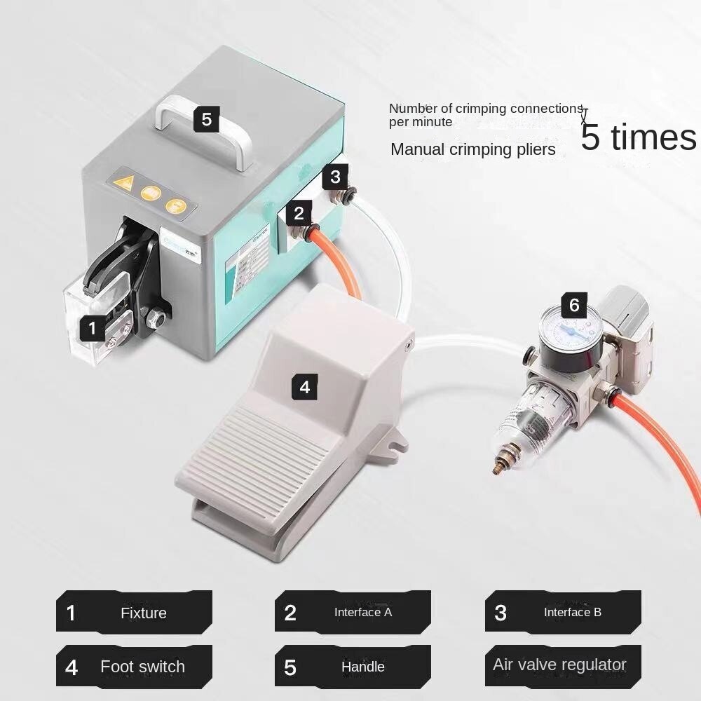 Pneumatic Crimping Pliers Cold Terminal Multi-function Crimping Machine