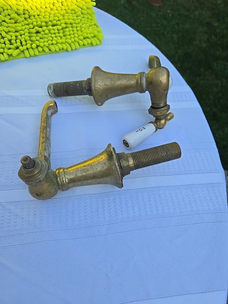 2 Vintage Brass Faucets