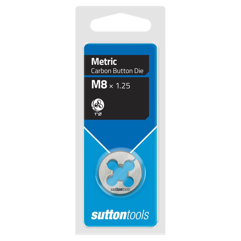 SUTTON M4 x 0.7mm 1” DIAMETER METRIC CARBON BUTTON DIE