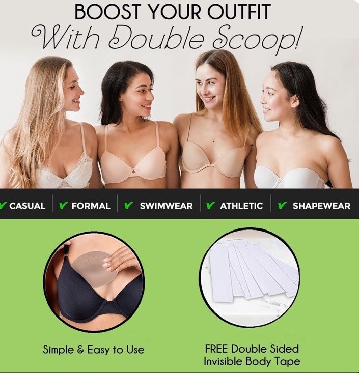 Double Scoop® Triangle Bust Inserts w/ Bonus Tape