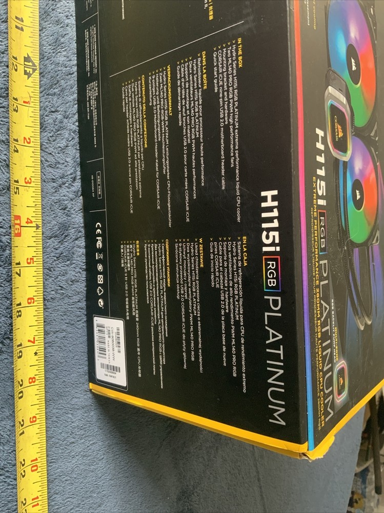 Corsair H115i Rub Platinum Liquid CPU Cooler