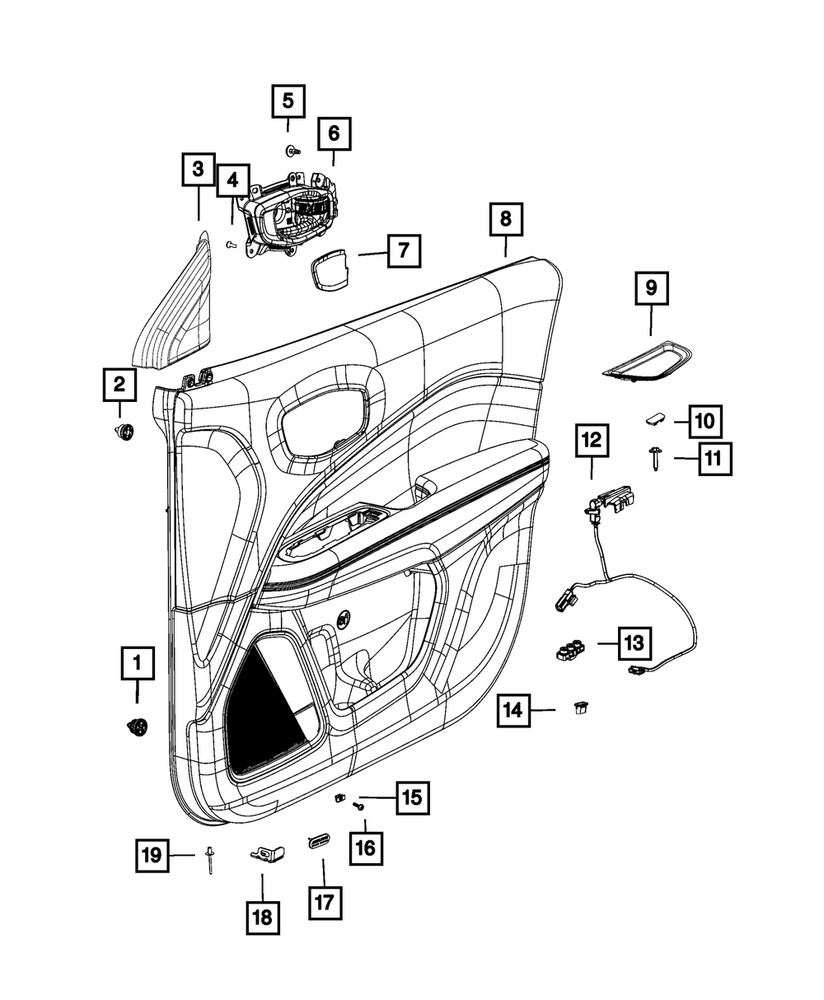 Genuine Mopar Door Handle Lamp 68310855AA