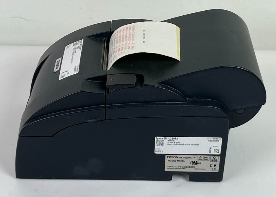 Epson U220PA Dot-Matrix Receipt Printer Parallel NO RIBBON