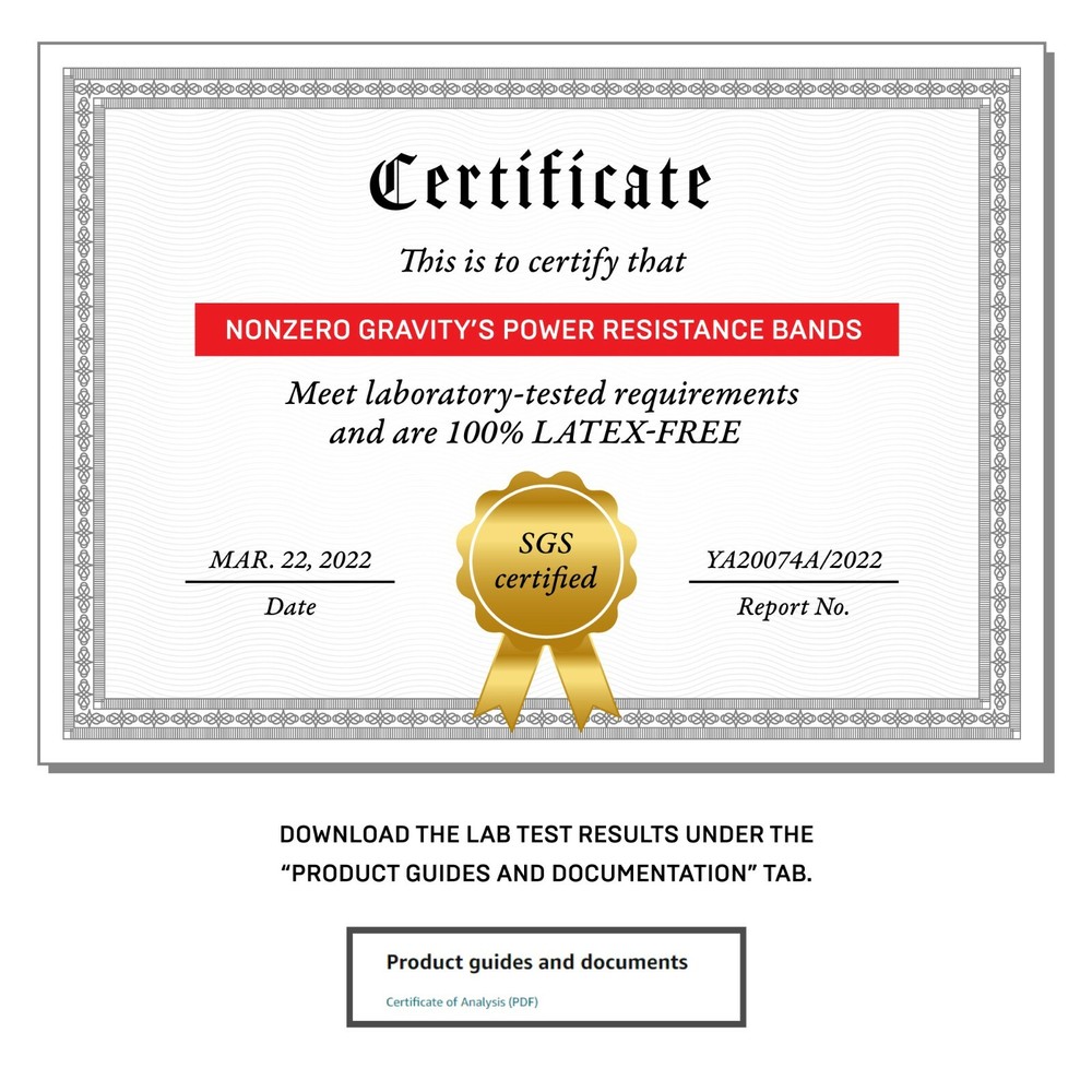 NonZero Gravity Power Resistance Bands 6-Piece Light Warm-Up Set