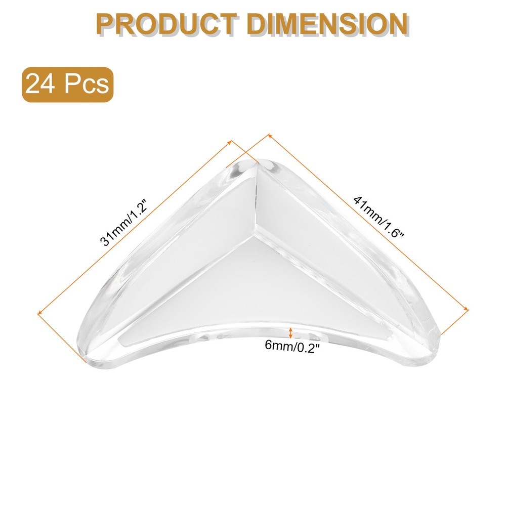 Corner Protectors 24Pcs Table Corner Protectors(Deer Angle-shaped, Clear)