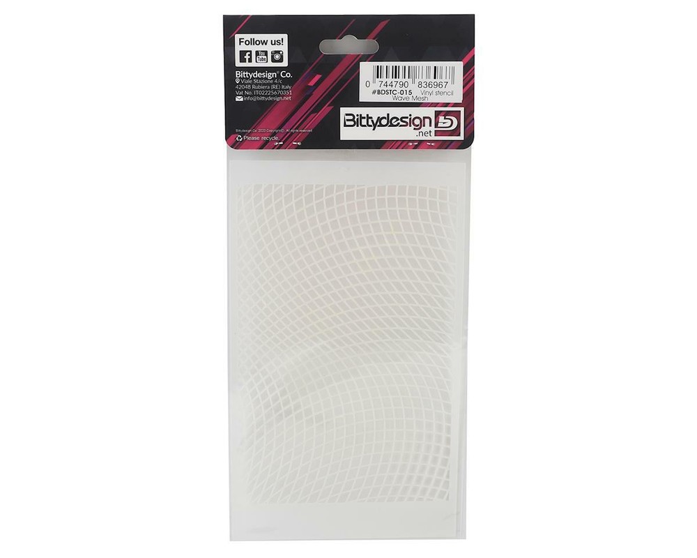 Bittydesign Vinyl Paint Stencil (Wave Mesh) [BDYSTC-015]