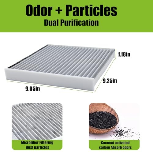 Engine & Cabin Air Filter Kit for CRV CR-V 2.4L 2017-2019, Replace White 2