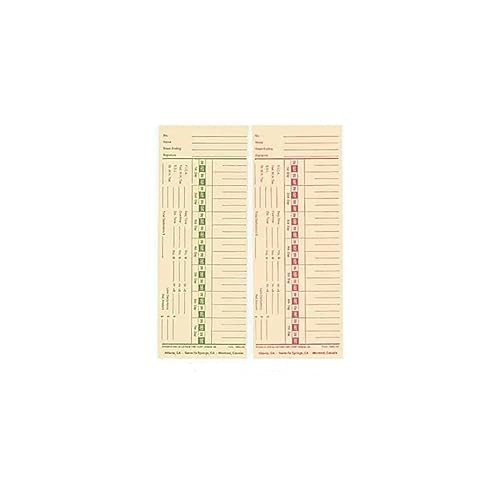 E2 Time Cards - Double-Sided, Bi-Weekly