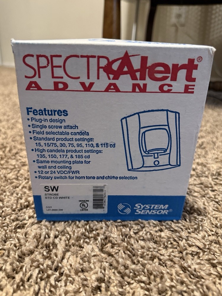 System Sensor SpectrAlert SW Strobe STD CD - White