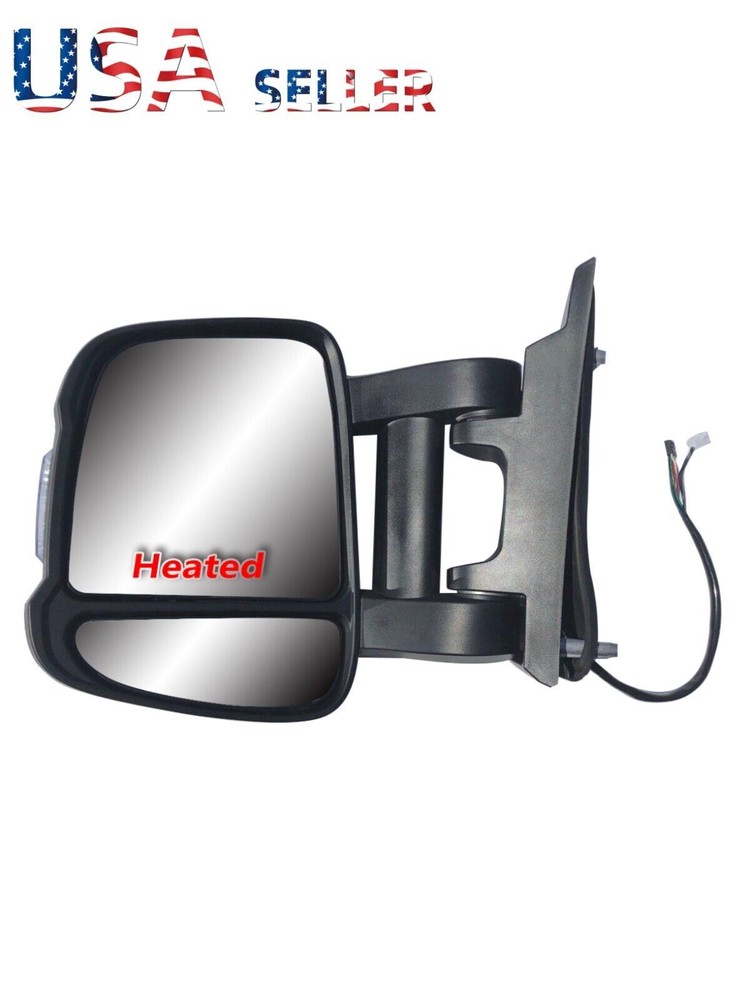 Driver Left Side Door Mirror Long Extended Arm Power For 10-24 RAM Promaster