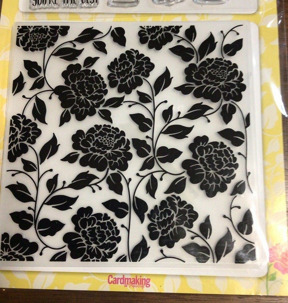 Cardmaking "Fantastic Florals" Stamps and Embossing Folder Set