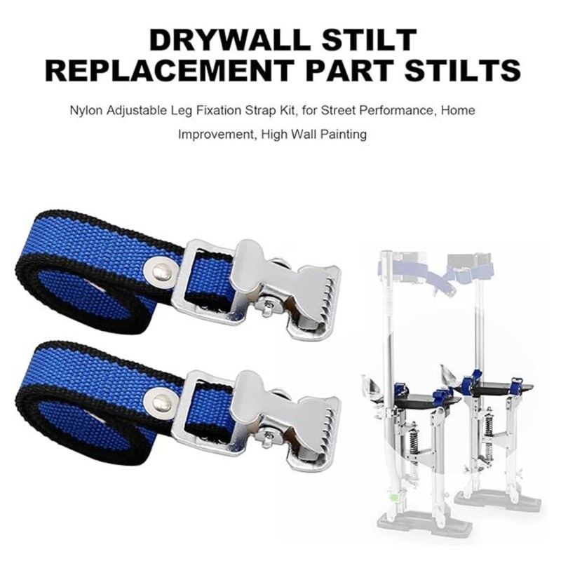 Profession Drywall Stilts Replacement Straps Set with Hardware Adjustable Bands