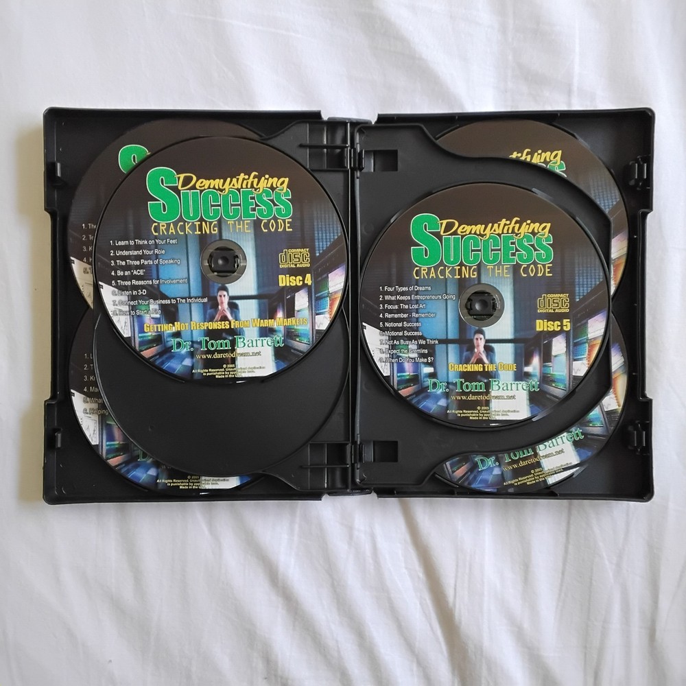 Demystifying Success: Cracking The Code By Dr Tom Barrett 7CD Set w/ Study Guide