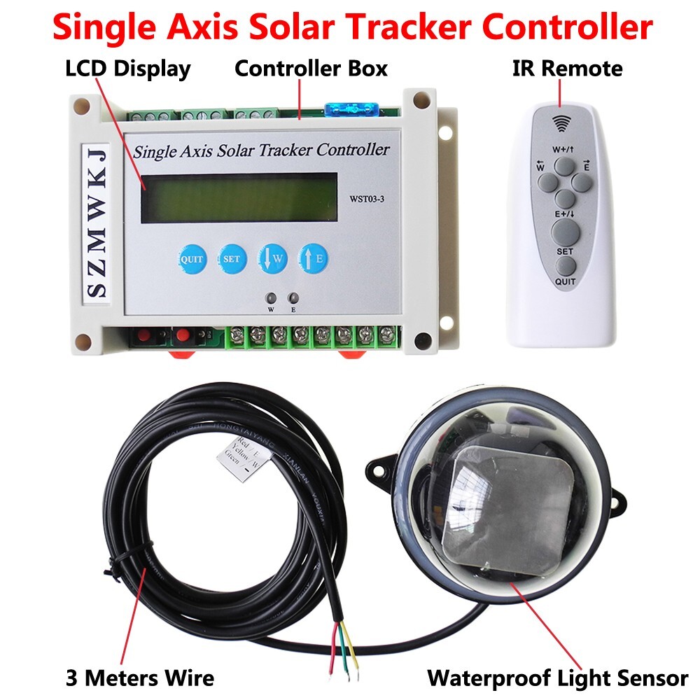 DC12V 8" Linear Actuator &LCD Controller &Wind Sensor For Solar Tracking Tracker