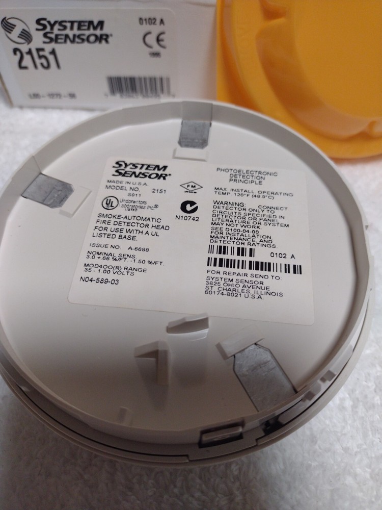 SYSTEM SENSOR 2151 PHOTO DETECTOR LOW PROFILE