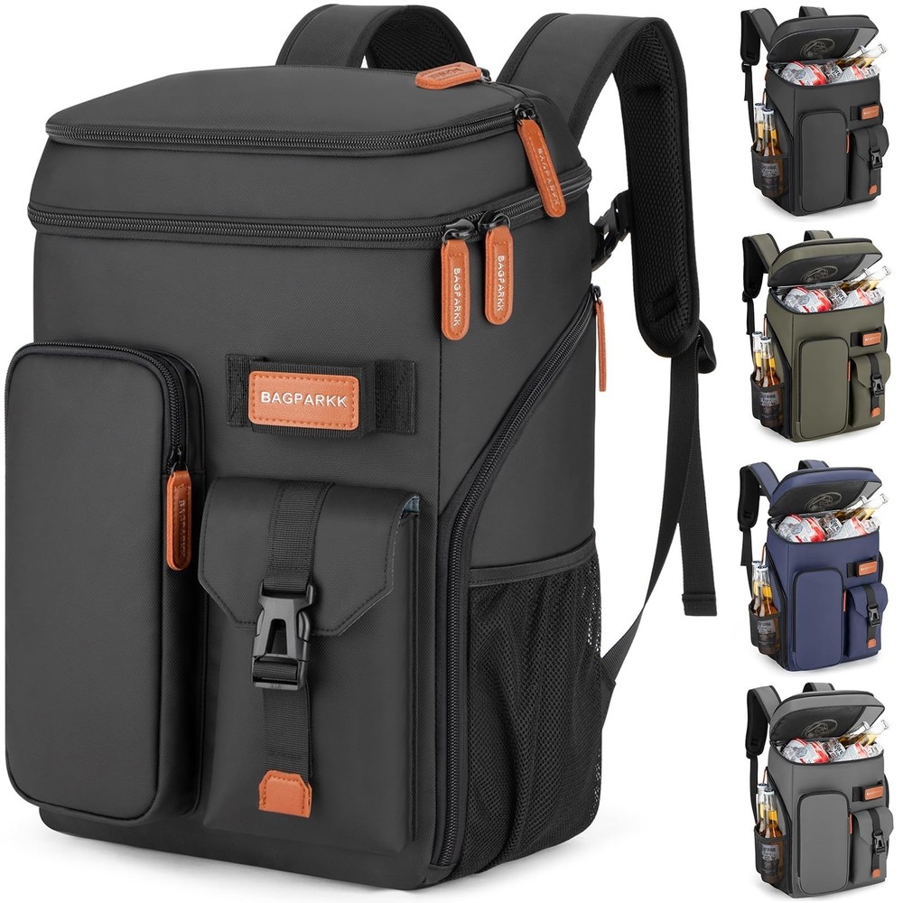 Insulated Cooler Backpack for 33/45 Cans, Leakproof Double Deck, Lightweight Tra