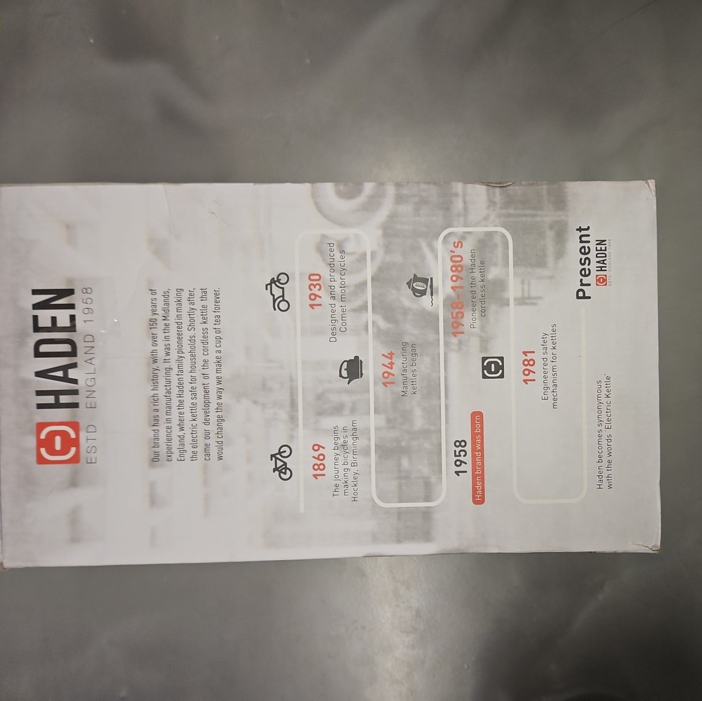 Haden Coffee Machine 12 Cup Programmable Drip CoffeeMaker Putty/Chrome(Open Box)