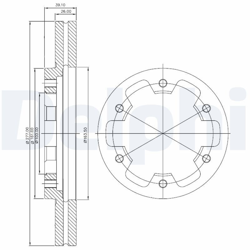 Brake Disc DELPHI BG3422