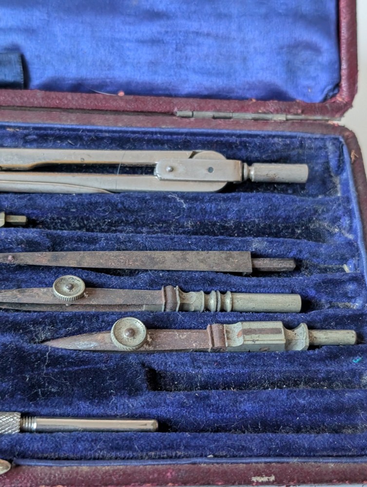 Vintage Precision Drafting Drawing Set in Case