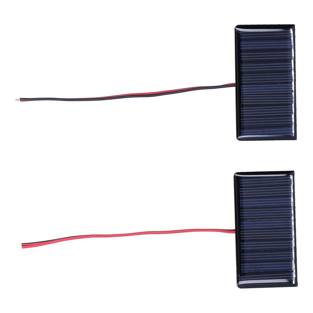 2Pcs Solar Panel Module Polysilicon Micro Mini Glue Power Solar Cells New