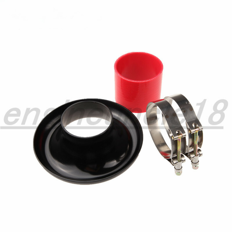 3" Inch Velocity Stack For Cold/ Ram Engine Air Intake/ Turbo Horn Black