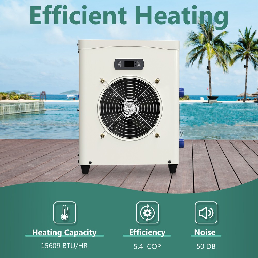 SLSY Pool Heaters for Above Ground Pool 15609BTU Elect. Pool Heater Pump 5000Gal