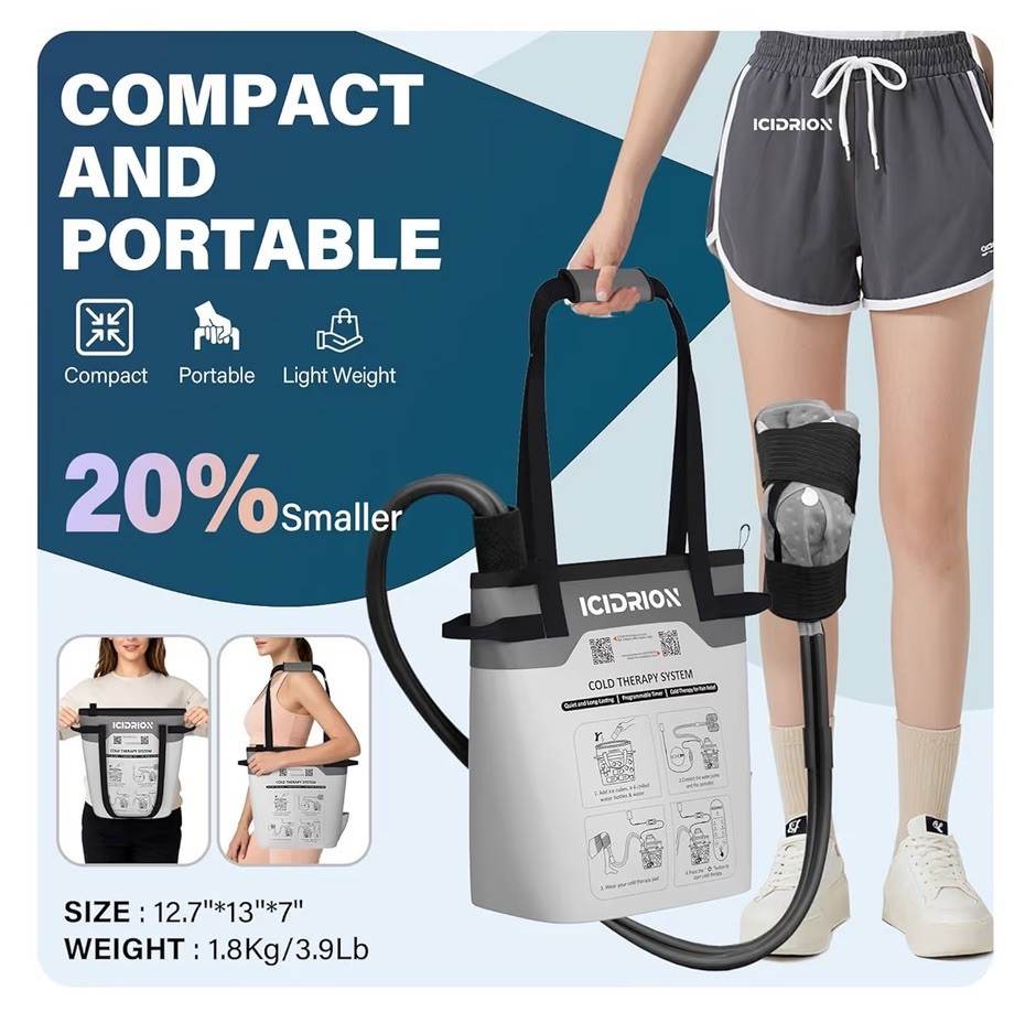 Icidrion Cold Therapy Machine, Programmable Ice Machine Knee Pain Relief USED