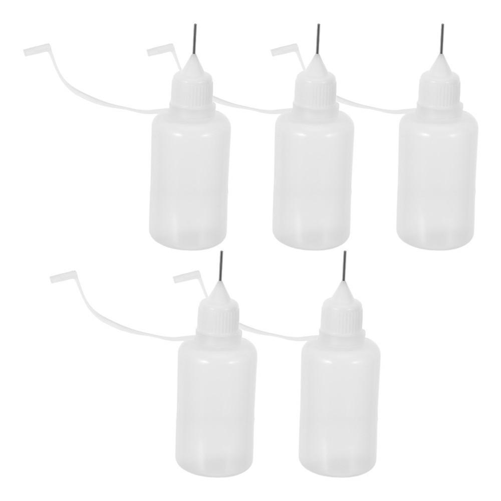 5 Pcs Dispensing and Bottling Empty Glue Applicator Liquid Container