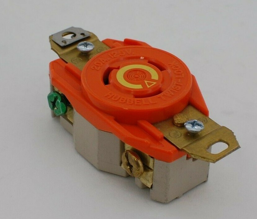 Hubbell L5-20 Orange Locking Receptacle