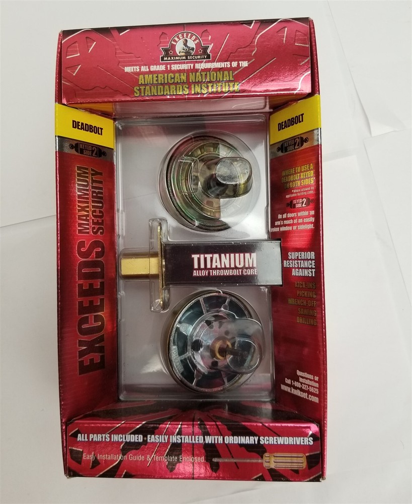 Kwikset Exceeds Maximum Security Dead Bolt Double Cylinder Polished Brass