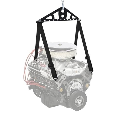 Universal 2/4-Point Engine Lift Sling Kit - 1200lb Capacity, Adjustable Nylon