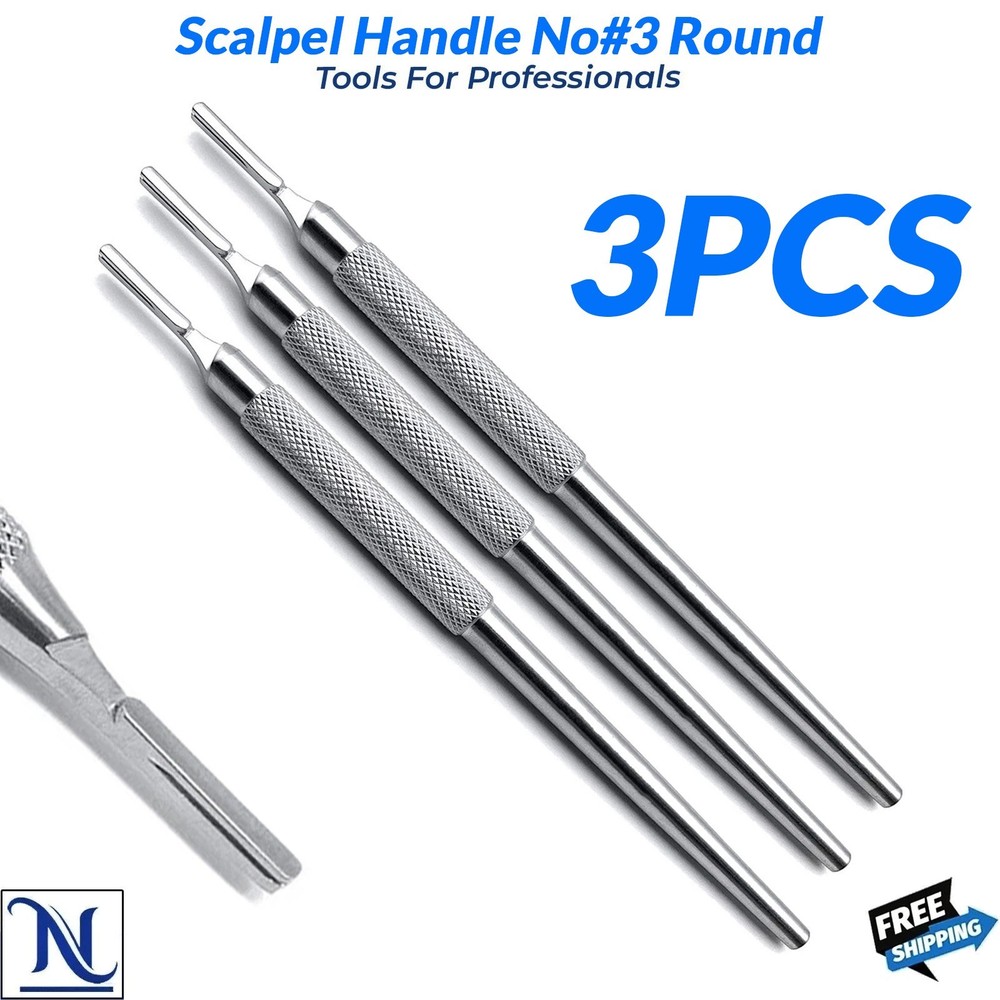 Surgical Scalpel Handle Blade Holder #3 With Round Pattern Premium Quality