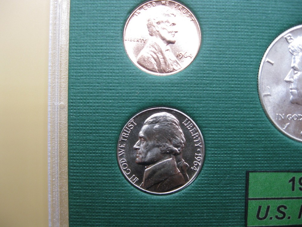 1964 D US Silver Mint Set Brilliant Uncirculated!