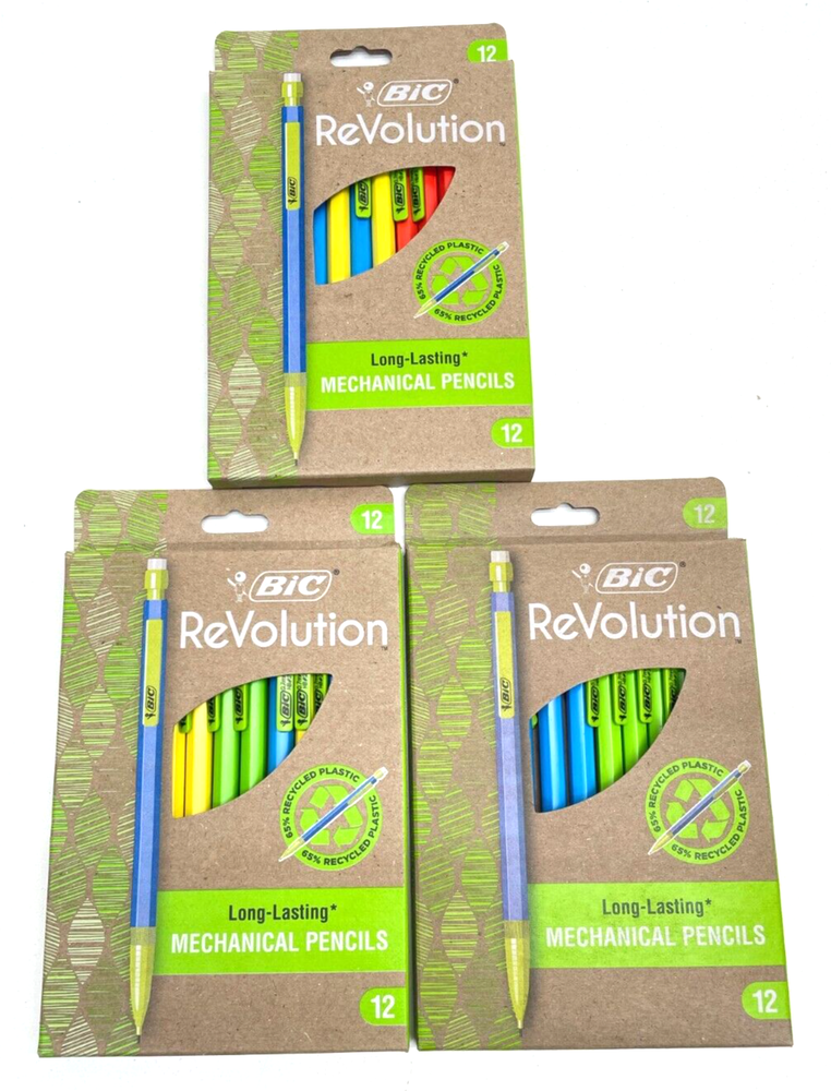 BiC #2 Mechanical Pencils ReVolution 0.7mm Environmentally Friendly 36 pack