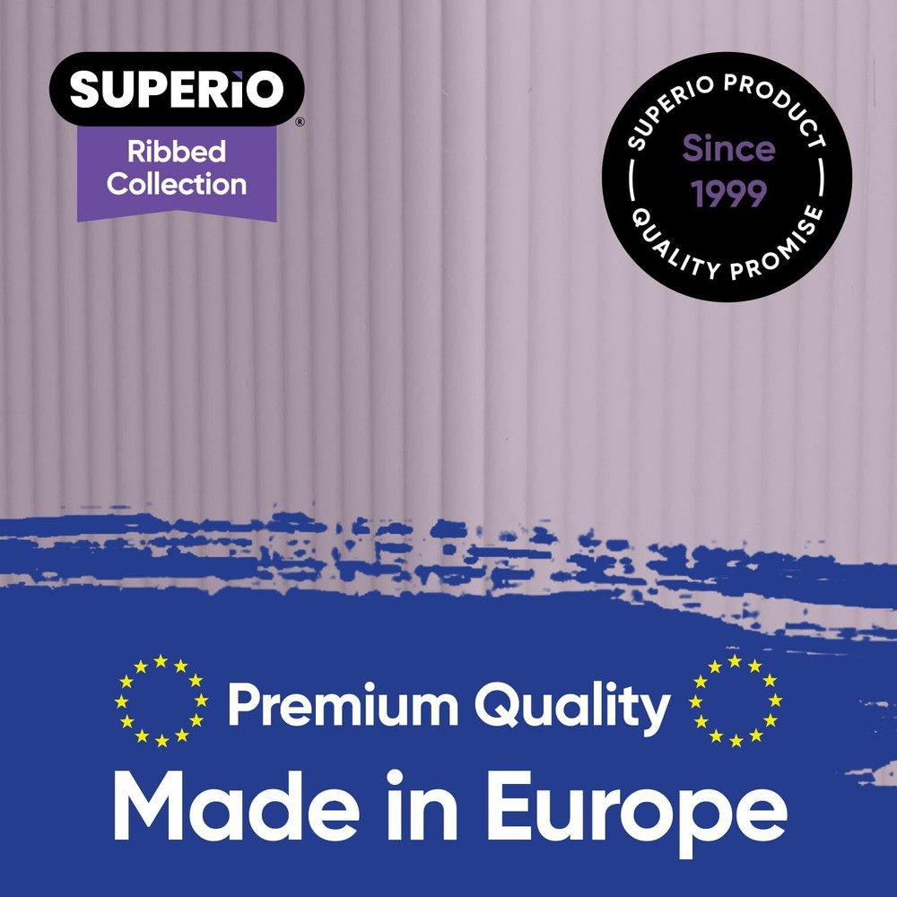 Superio 5L Small Ribbed Storage Bin- Plastic Storage Bin (2 Pack, Lilac)