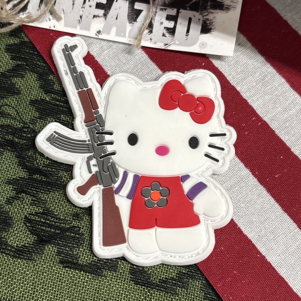 PvC Tactical Kittie Hook And Loop Patch High Quality 3d